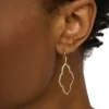 Abbie Gold Small Open Frame Earrings In White Crystal^Kendra Scott Best