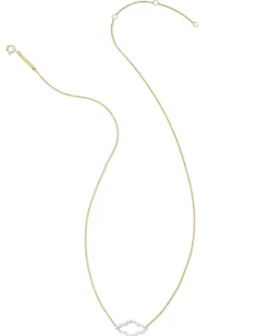Abbie 14K Yellow Gold Pendant Necklace In White Diamond^Kendra Scott Sale