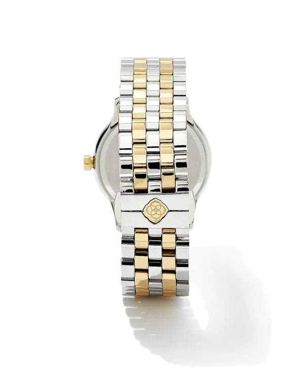 Alex Two Tone Stainless Steel 35Mm Watch In Abalone^Kendra Scott Sale