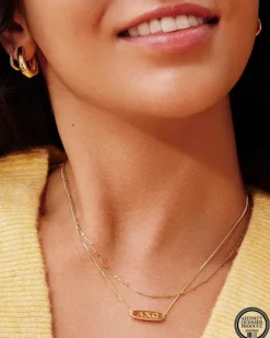 Alpha Chi Omega Pendant Necklace In 18K Gold Vermeil^Kendra Scott New