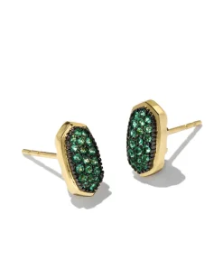 Amelee 14K Yellow Gold Stud Earrings In Emerald^Kendra Scott Discount