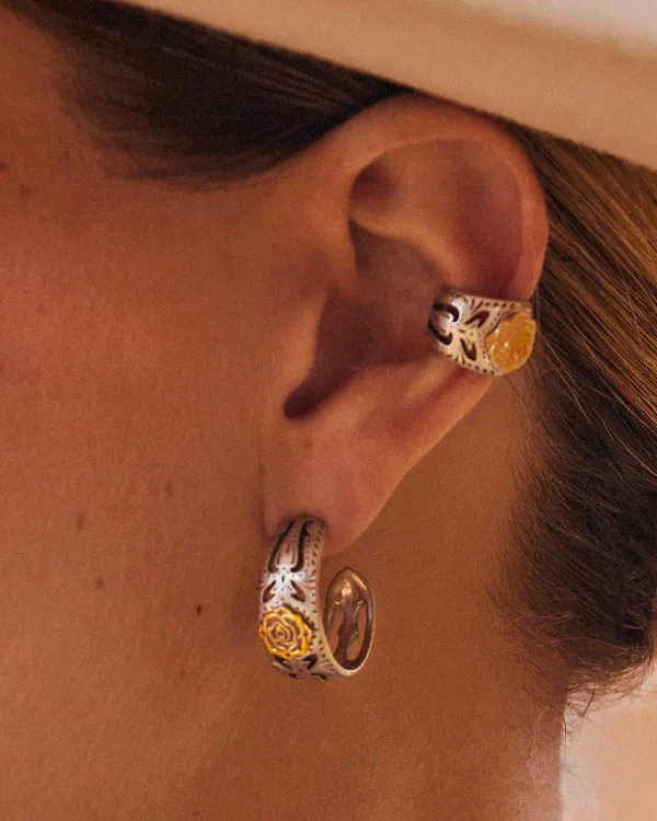 Ansel Rose Hoop Earrings In Mixed Metal^Kendra Scott Hot