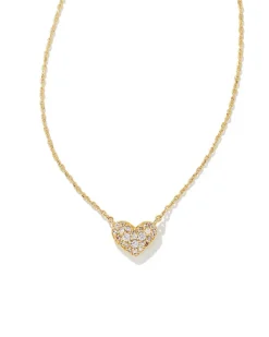 Ari Gold Pave Crystal Heart Necklace In White Crystal^Kendra Scott Flash Sale