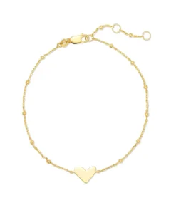 Ari Heart Delicate Chain Bracelet In 18K Yellow Gold Vermeil^Kendra Scott Discount