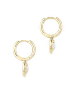 Ari Heart Gold Huggie Earrings In Dichroic Glass^Kendra Scott Best
