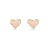 Ari Heart Gold Stud Earrings In Rose Quartz^Kendra Scott Store