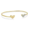 Ari Heart 18K Gold Vermeil Cuff Bracelet In White Diamond^Kendra Scott Flash Sale