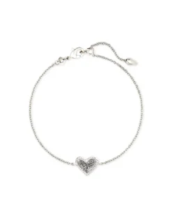 Ari Heart Silver Chain Bracelet In Platinum Drusy^Kendra Scott Shop