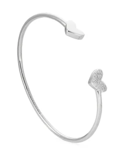 Ari Heart Sterling Silver Cuff Bracelet In White Diamond^Kendra Scott Fashion