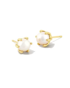 Ashton Gold Pearl Stud Earrings^Kendra Scott Clearance