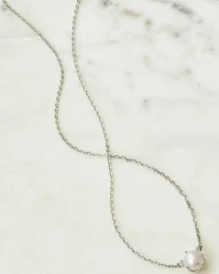 Ashton Silver Pendant Necklace In White Pearl^Kendra Scott Flash Sale