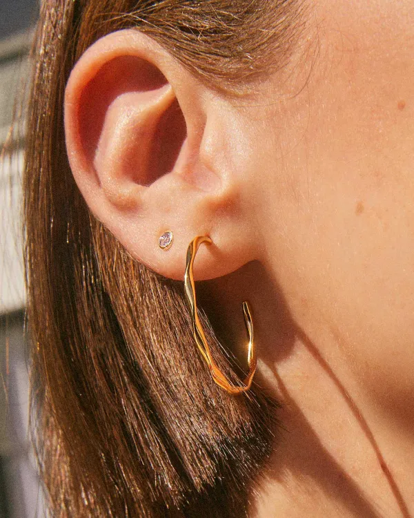 Aspen Hoop Earrings In 18K Gold Vermeil^Kendra Scott Cheap