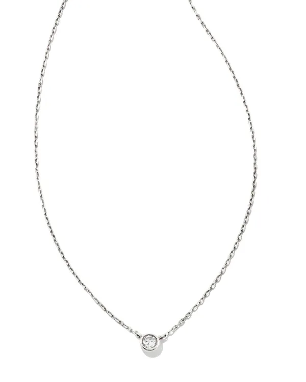 Audrey 14K White Gold Pendant Necklace In White Diamond^Kendra Scott Best