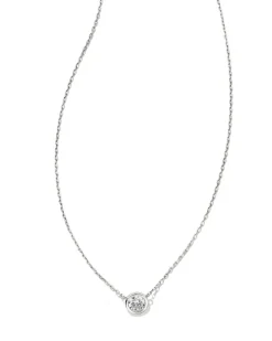 Audrey 14K White Gold Pendant Necklace In White Diamond, .25Ct^Kendra Scott New