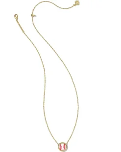 Baseball Gold Short Pendant Necklace In Ivory Mother-Of-Pearl^Kendra Scott Hot