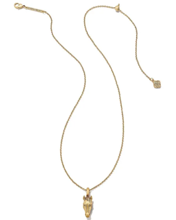 Beau Horse Pendant Necklace In Vintage Gold^Kendra Scott Sale
