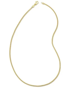 Beck 20" Thin Round Box Chain Necklace In 18K Gold Vermeil^Kendra Scott Best Sale