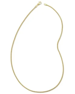 Beck 22" Thin Round Box Chain Necklace In 18K Gold Vermeil^Kendra Scott Store