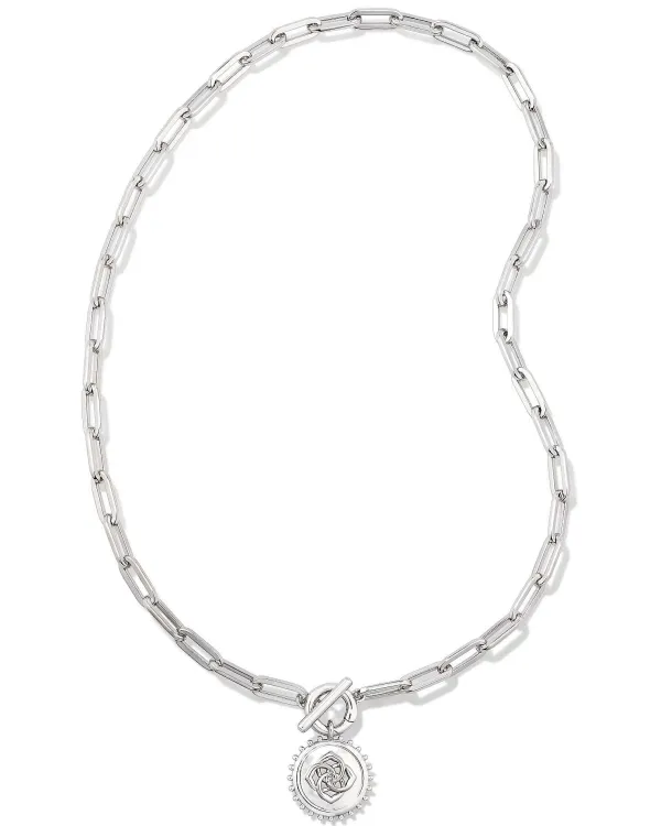 Brielle Convertible Medallion Chain Necklace In Silver^Kendra Scott Shop