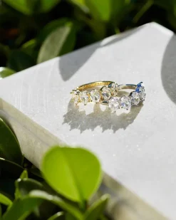 Cailin Gold Crystal Band Ring In White Crystal^Kendra Scott Clearance
