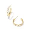 Cailin Gold Crystal Hoop Earrings In White Crystal^Kendra Scott Shop