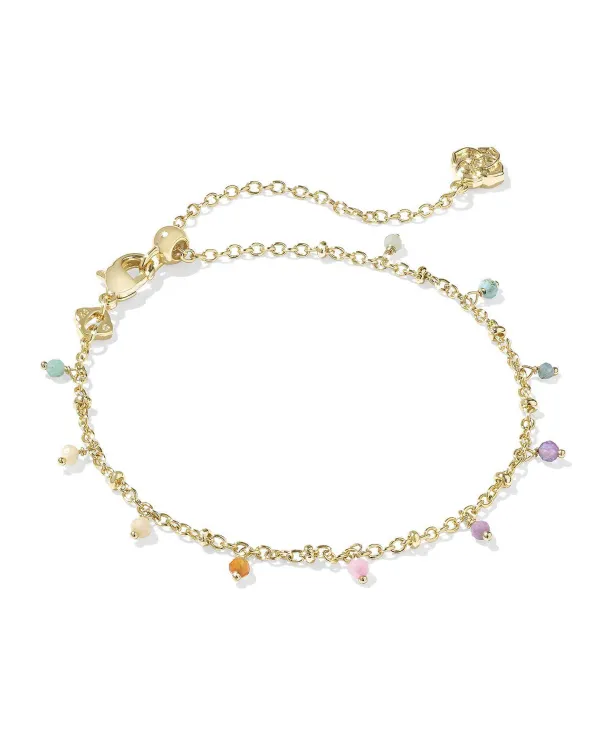Camry Gold Beaded Delicate Chain Bracelet In Pastel Mix^Kendra Scott Outlet