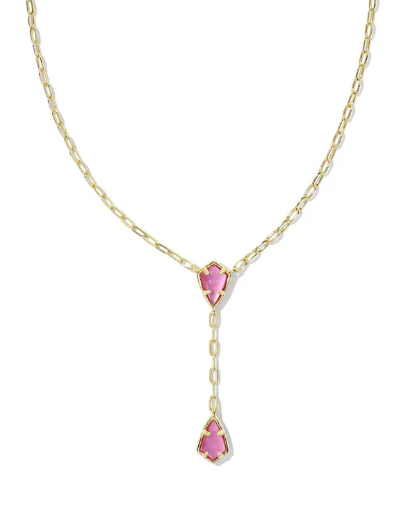 Camry Gold Y Necklace In Azalea Illusion^Kendra Scott Discount