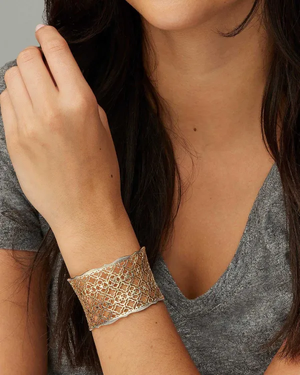 Candice Silver Cuff Bracelet In Silver Filigree Mix^Kendra Scott Fashion