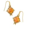 Cass Vintage Gold Drop Earrings In Orange Banded Agate^Kendra Scott Hot