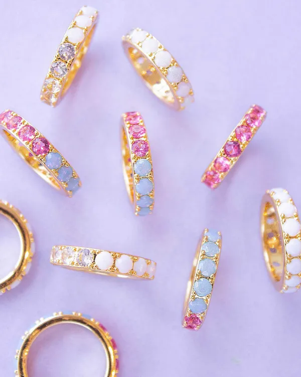 Chandler Gold Band Ring In White Opalite Mix^Kendra Scott Outlet
