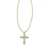 Cross Gold Pendant Necklace In White Crystal^Kendra Scott Outlet