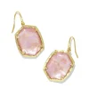 Daphne Gold Drop Earrings In Light Pink Iridescent Abalone^Kendra Scott Best Sale