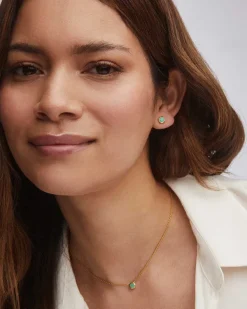 Davie 18K Gold Vermeil Stud Earrings In Chrysoprase^Kendra Scott Store