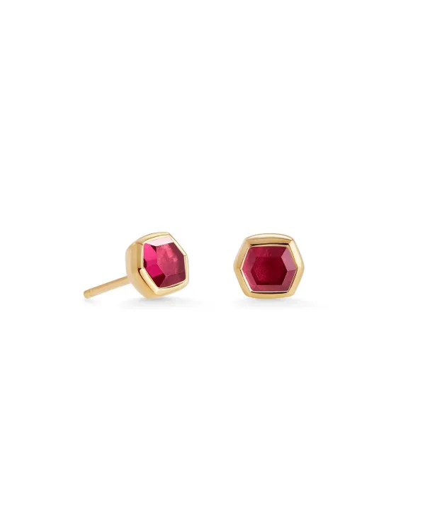Davie 18K Gold Vermeil Stud Earrings In Garnet^Kendra Scott Outlet