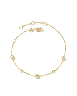 Davie 18K Gold Vermeil Trio Delicate Bracelet In White Sapphire^Kendra Scott Best Sale