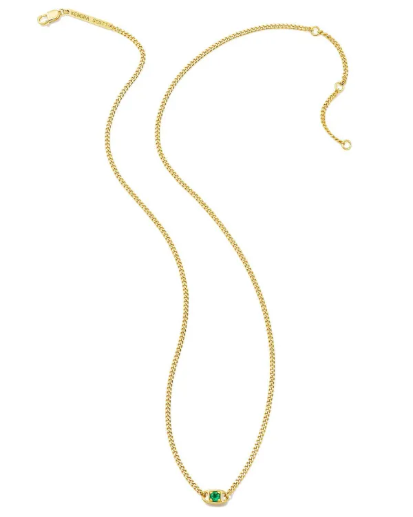 Delaney 18K Gold Vermeil Curb Chain Pendant Necklace In Green Onyx^Kendra Scott Online