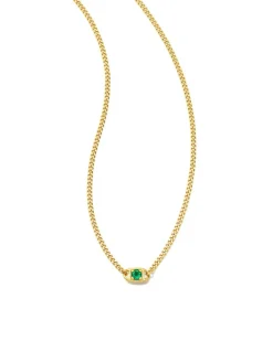 Delaney 18K Gold Vermeil Curb Chain Pendant Necklace In Green Onyx^Kendra Scott Online