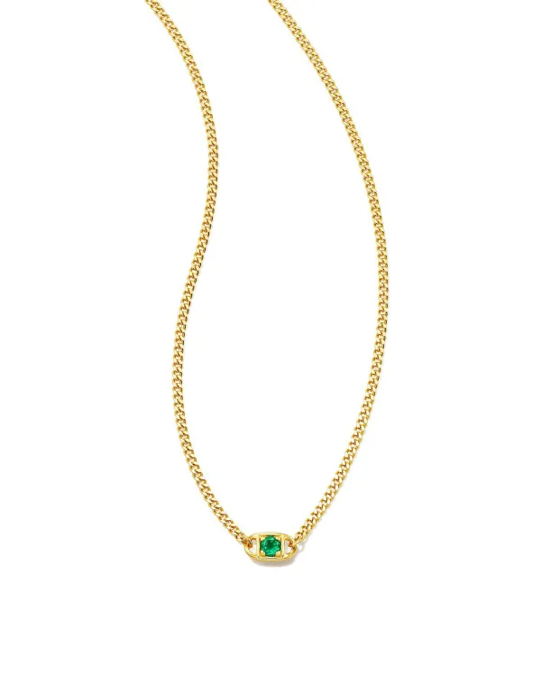 Delaney 18K Gold Vermeil Curb Chain Pendant Necklace In Green Onyx^Kendra Scott Online
