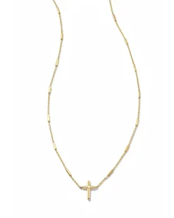 Delicate Cross Pendant Necklace In 14K Yellow Gold^Kendra Scott Shop