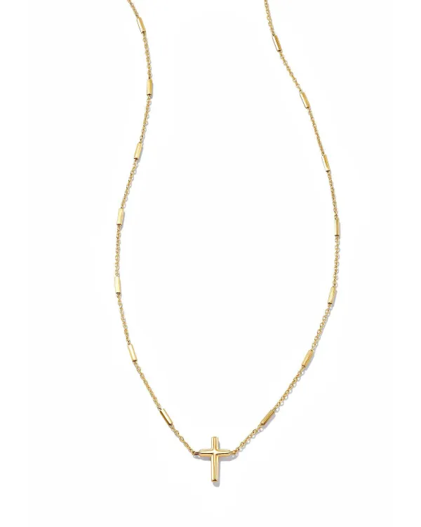 Delicate Cross Pendant Necklace In 14K Yellow Gold^Kendra Scott Shop