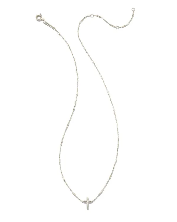 Delicate Cross Pendant Necklace In 14K White Gold^Kendra Scott Outlet