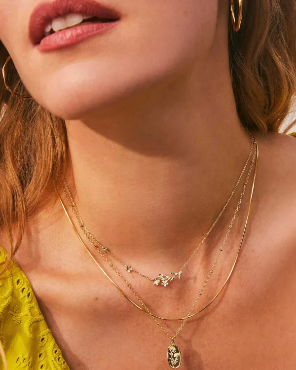 Diamond Cut Snake Chain Necklace In 18K Gold Vermeil^Kendra Scott Store