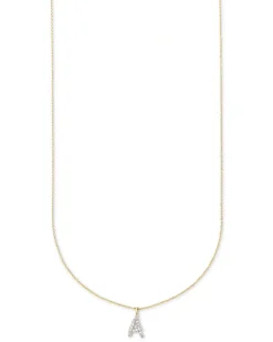 Diamond Letter A Pendant Necklace In 14K Yellow Gold^Kendra Scott Discount