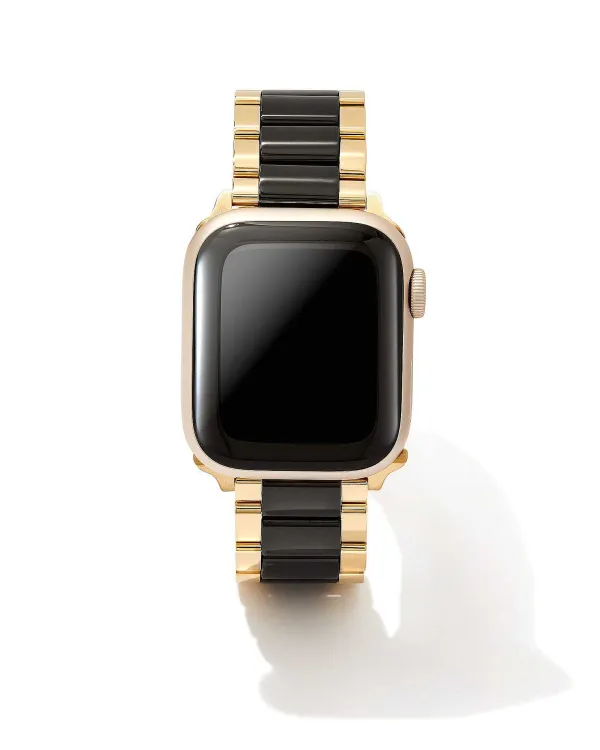Dira 3 Link Watch Band In Gold Tone & Black Stainless Steel^Kendra Scott Discount