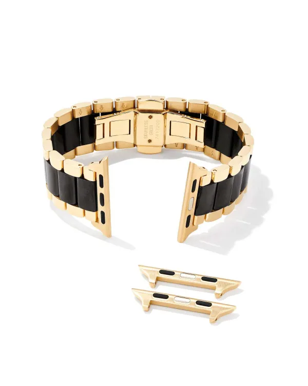 Dira 3 Link Watch Band In Gold Tone & Black Stainless Steel^Kendra Scott Discount