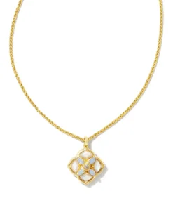 Dira Stone Gold Short Pendant Necklace In Ivory Mix^Kendra Scott Outlet