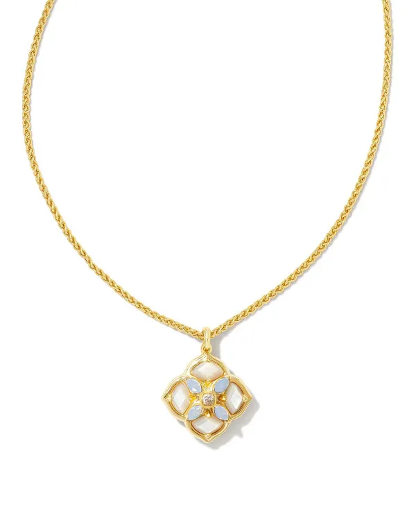 Dira Stone Gold Short Pendant Necklace In Ivory Mix^Kendra Scott Outlet