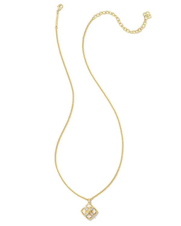 Dira Stone Gold Short Pendant Necklace In Ivory Mix^Kendra Scott Outlet