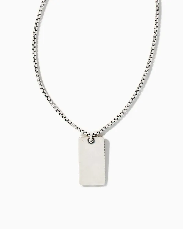 Dog Tag Necklace In Oxidized Sterling Silver^Kendra Scott Best Sale