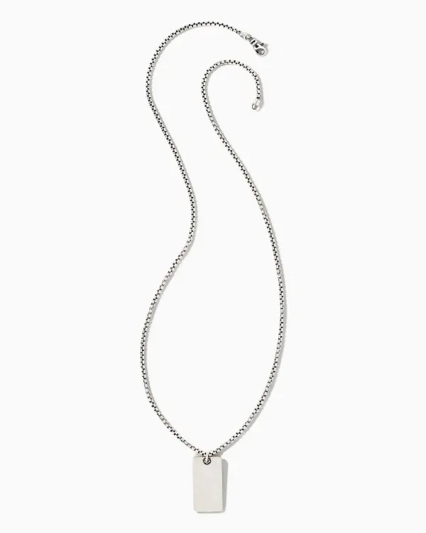 Dog Tag Necklace In Oxidized Sterling Silver^Kendra Scott Best Sale